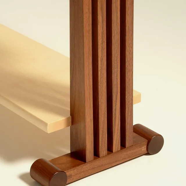 wooden shelves 